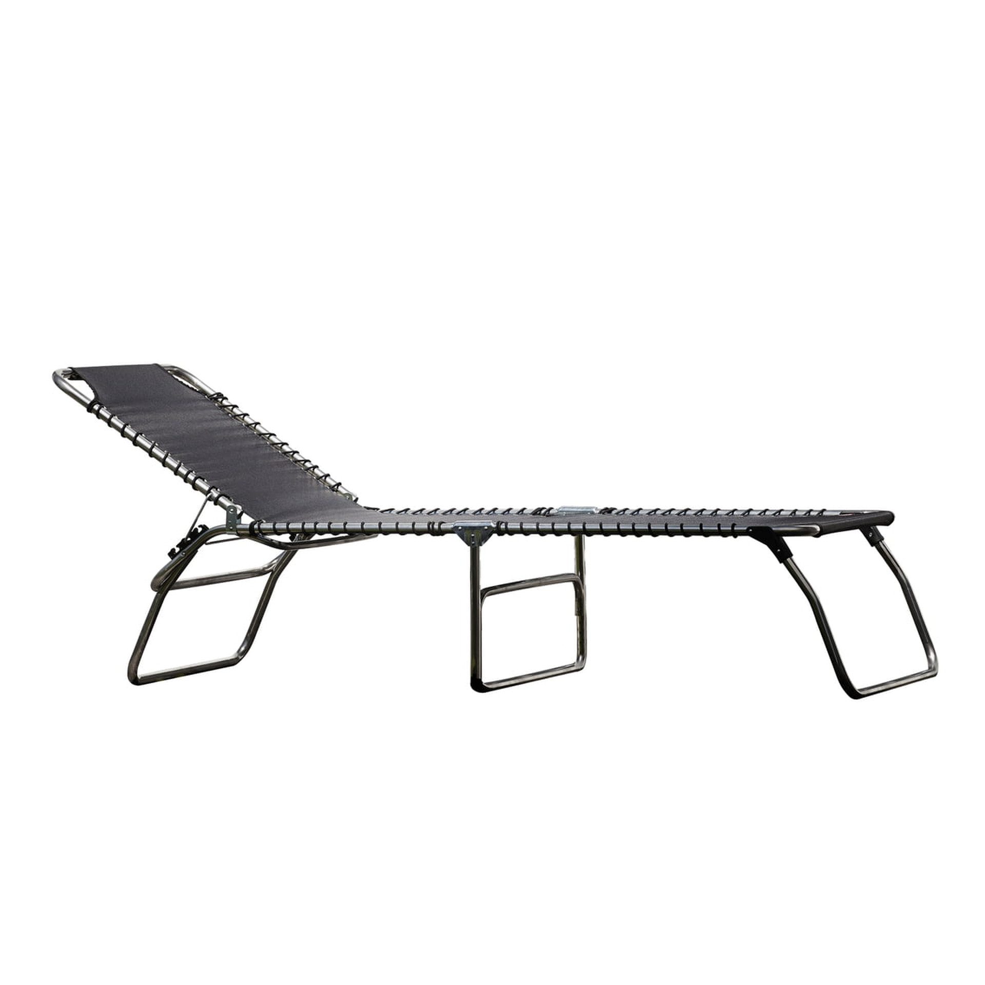 Fiam Gartenliege Amigo XXL aus Aluminium, Schwarz, 3-fach verstellbare Rückenlehne