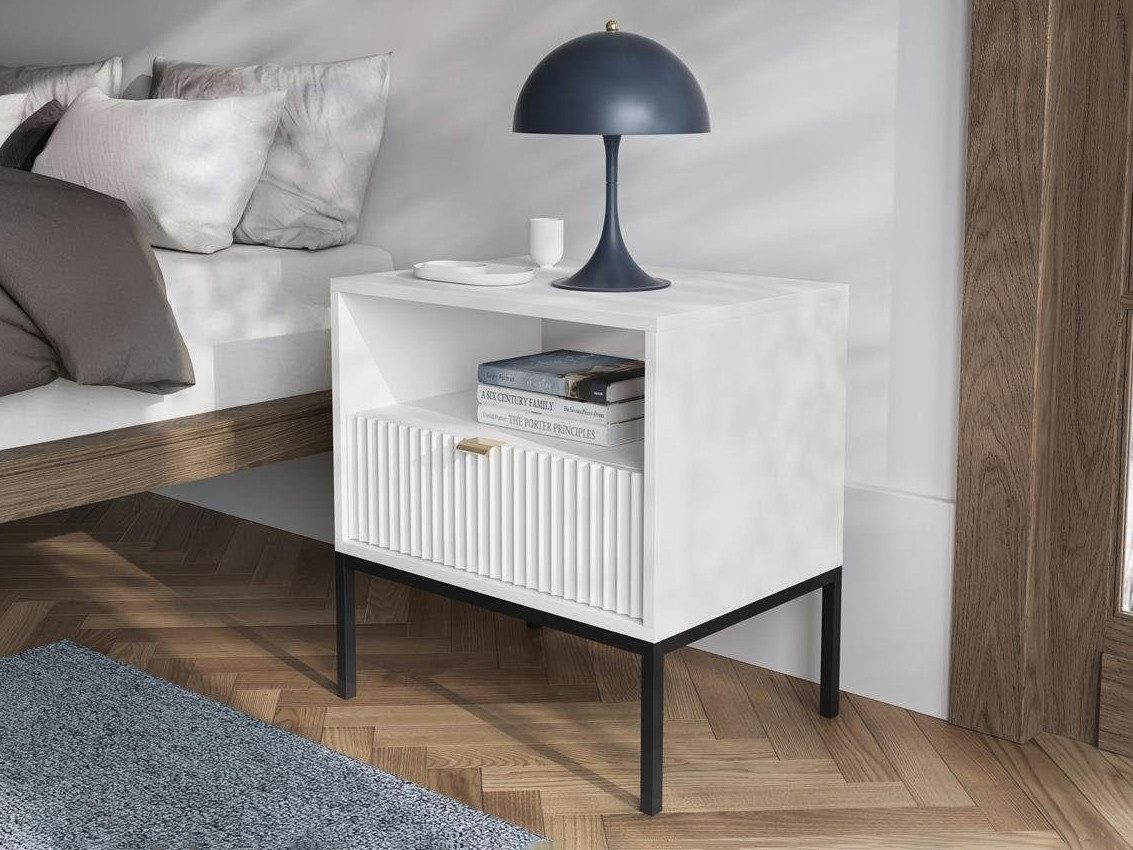 Beautysofa Nachttisch Novia (mit Schublade, Nachtschrank günstig online kaufen