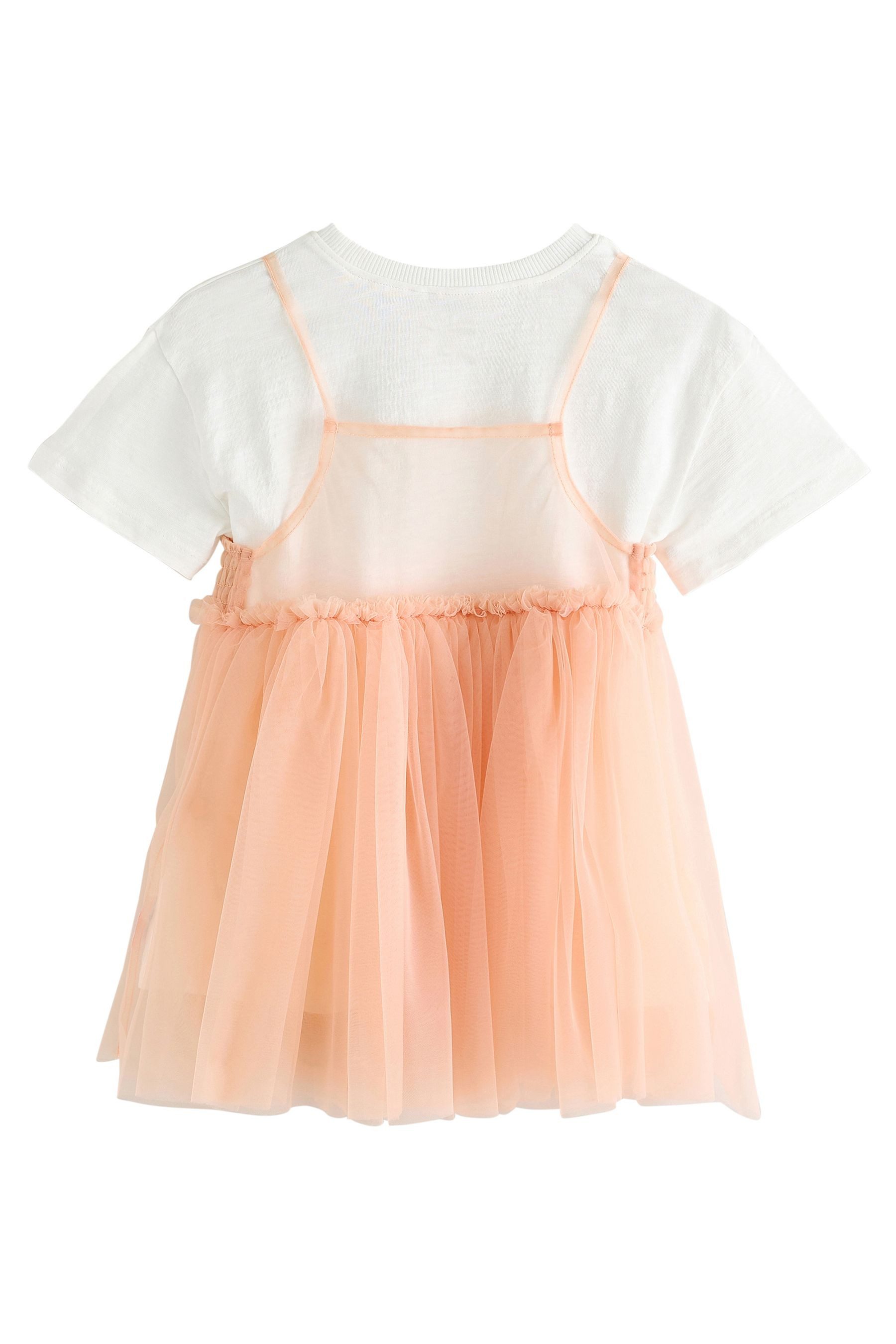 Next Tüllkleid Kurzärmeliges Mesh-Kleid und T-Shirt, günstig online kaufen