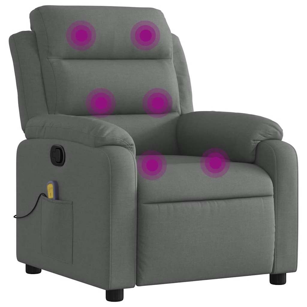 vidaXL Sessel Massagesessel Dunkelgrau Stoff (1-St) günstig online kaufen