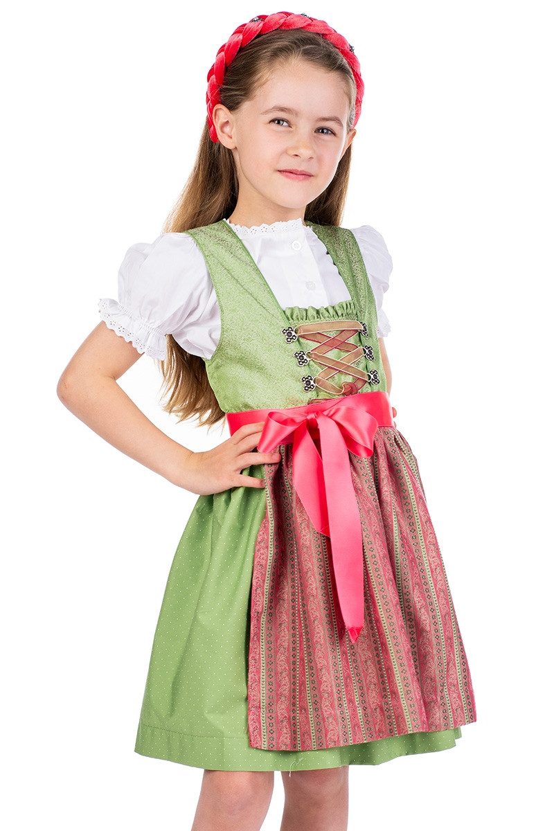Isar-Trachten Dirndl Kinderdirndl 3tlg. - MINA - grün