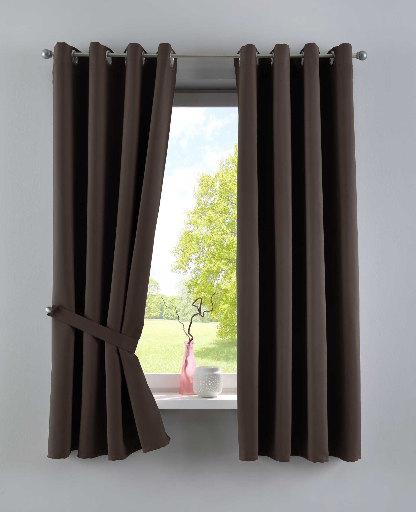Gardinenbox Verdunkelungsvorhang (2 St), Ösen, verdunkelnd, Polyester, »NewYork« Thermo-Gardinen Blackout 201920600-2