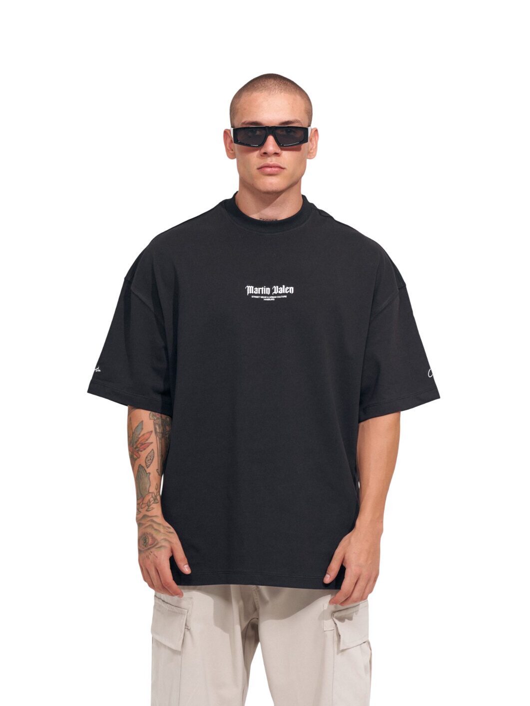 Martin Valen T-Shirt Übergroßes 3D-gedrucktes T-Shirt aus dickem Stoff