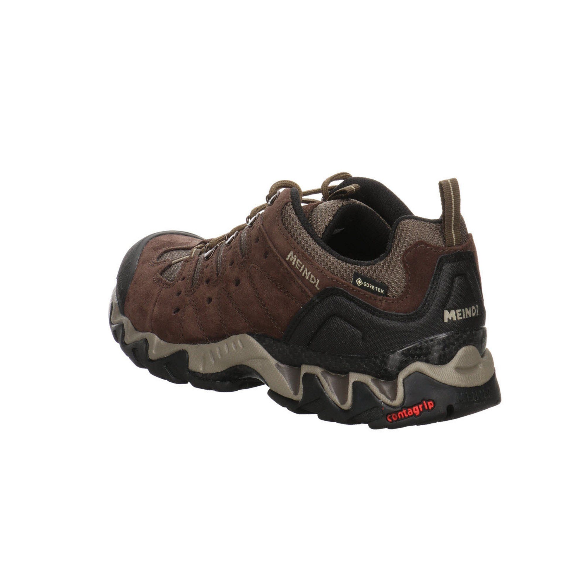 Meindl Herren dunkel Schuhe Leder-/Textilkombination braun Outdoor Outdoorschuh GTX Outdoorschuh Portland