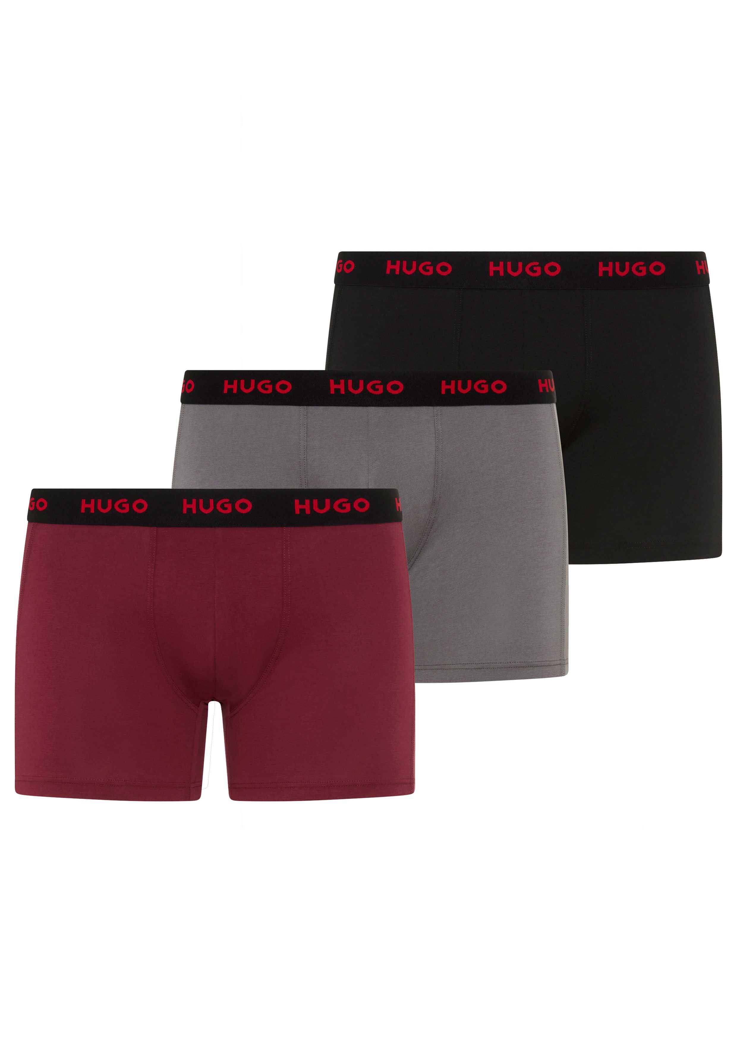 HUGO Boxer BOXERBR TRIPLE (Packung, 3-St., 3er) mit elastischem Bund