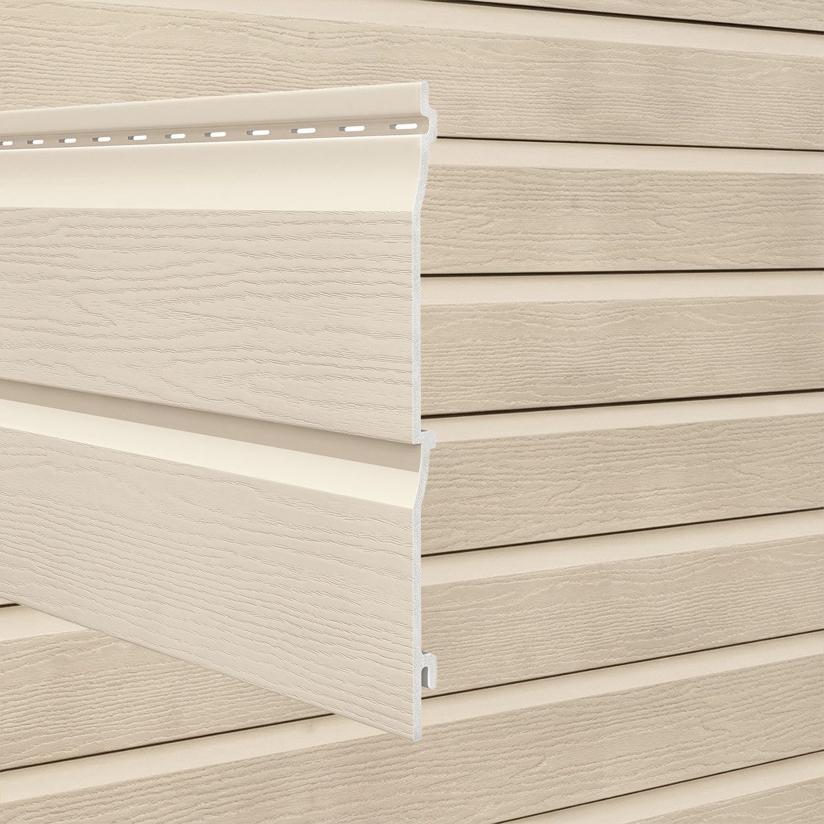 Vox Verkleidungspaneel Kerrafront FS-202 Doppelpaneel L: 2x 6,0m 3,96qm classic hell ton, BxL: 37x600 cm, 9,3 qm, (Bund mit 2 Paneele, 4,44 qm) Geringer Wartungsaufwand, UV-beständig, Optik Holzstruktur