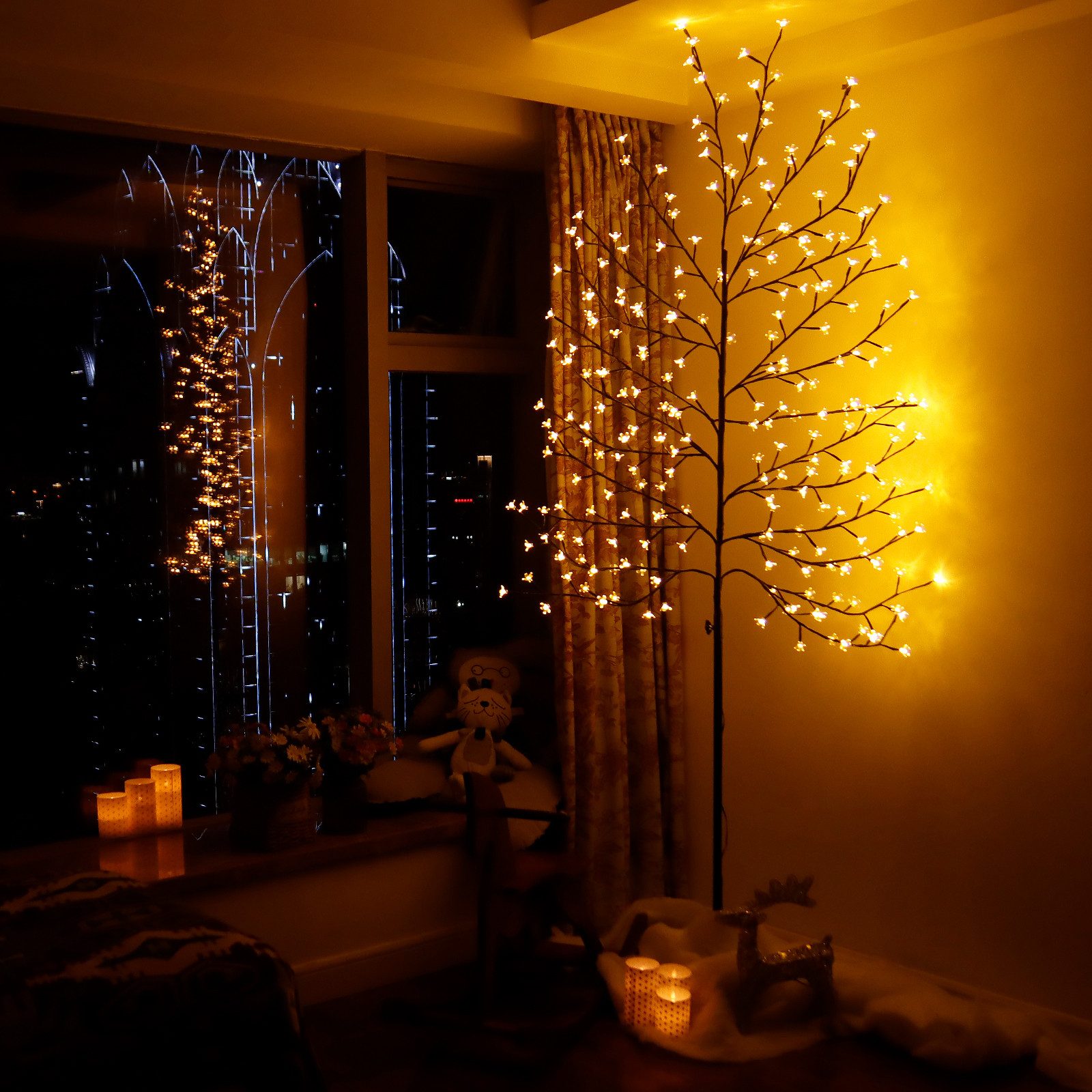 CCLIFE LED Baum Led Lichterbaum Indoor Weihnachtsbaum, Kirschblütenbaum Lic günstig online kaufen