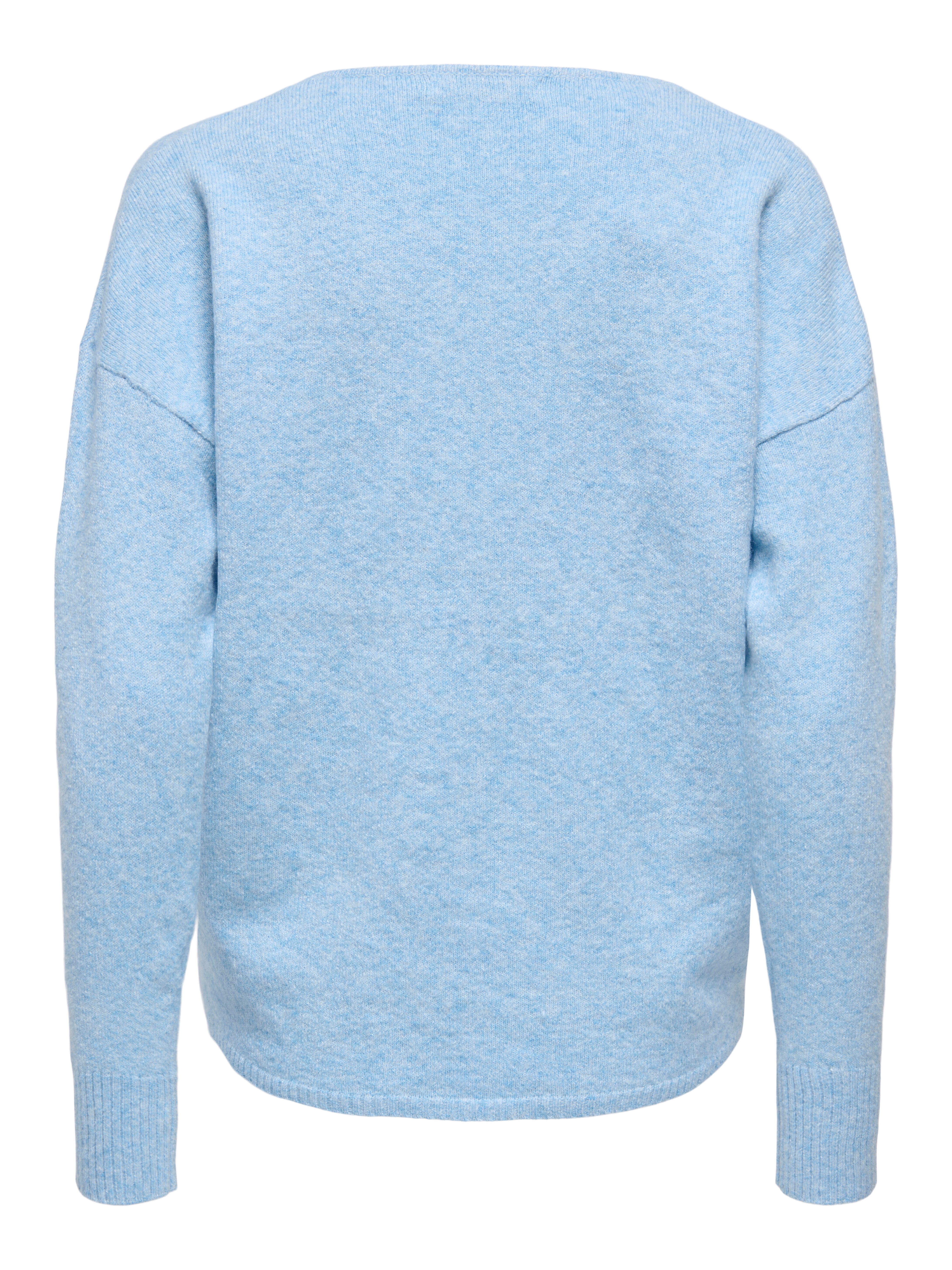 ONLY V-Ausschnitt-Pullover ONLRICA LIFE L/S V-NECK PULLO KNT NOOS Materialmix, regular fit