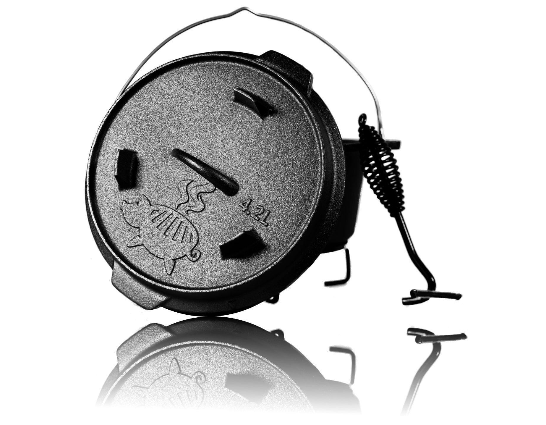 Grillschweine Grilltopf Grillschweine Dutch Oven 4.5QT ohne Füße - kleine Produktionsfehler, Gusseisen (1-tlg)