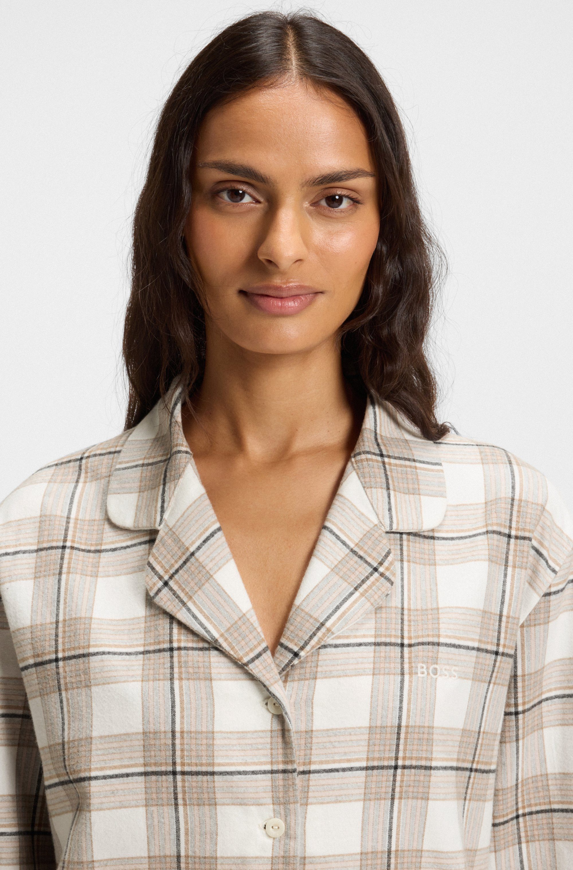 BOSS Pyjamaoberteil Holiday kariert, aus weichem Flanell, normale Passform günstig online kaufen