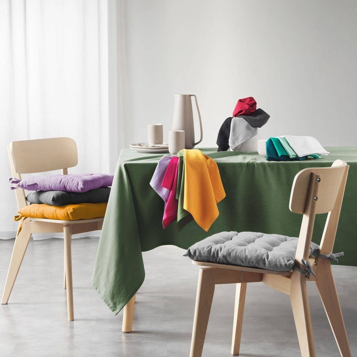 Douceur d'intérieur Stoffserviette Stoffservietten MISTRAL, recycelte Baumwolle, 3er-Set