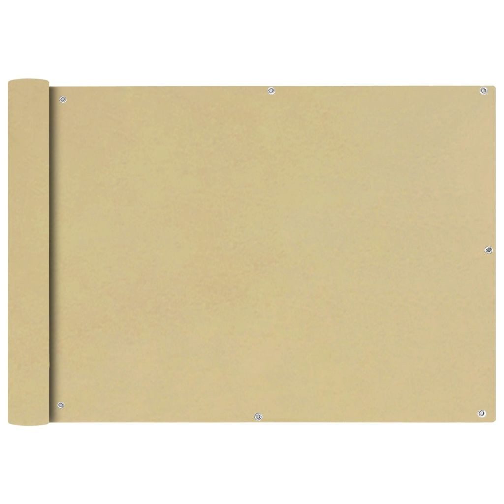 Seitenmarkise Balkonsichtschutz Oxfordgewebe 75x600 cm Beige