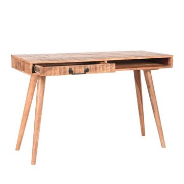 RINGO-Living Schreibtisch Schreibtisch Adina in Natur-dunkel aus Mangoholz 770x500x1180mm, Möbel