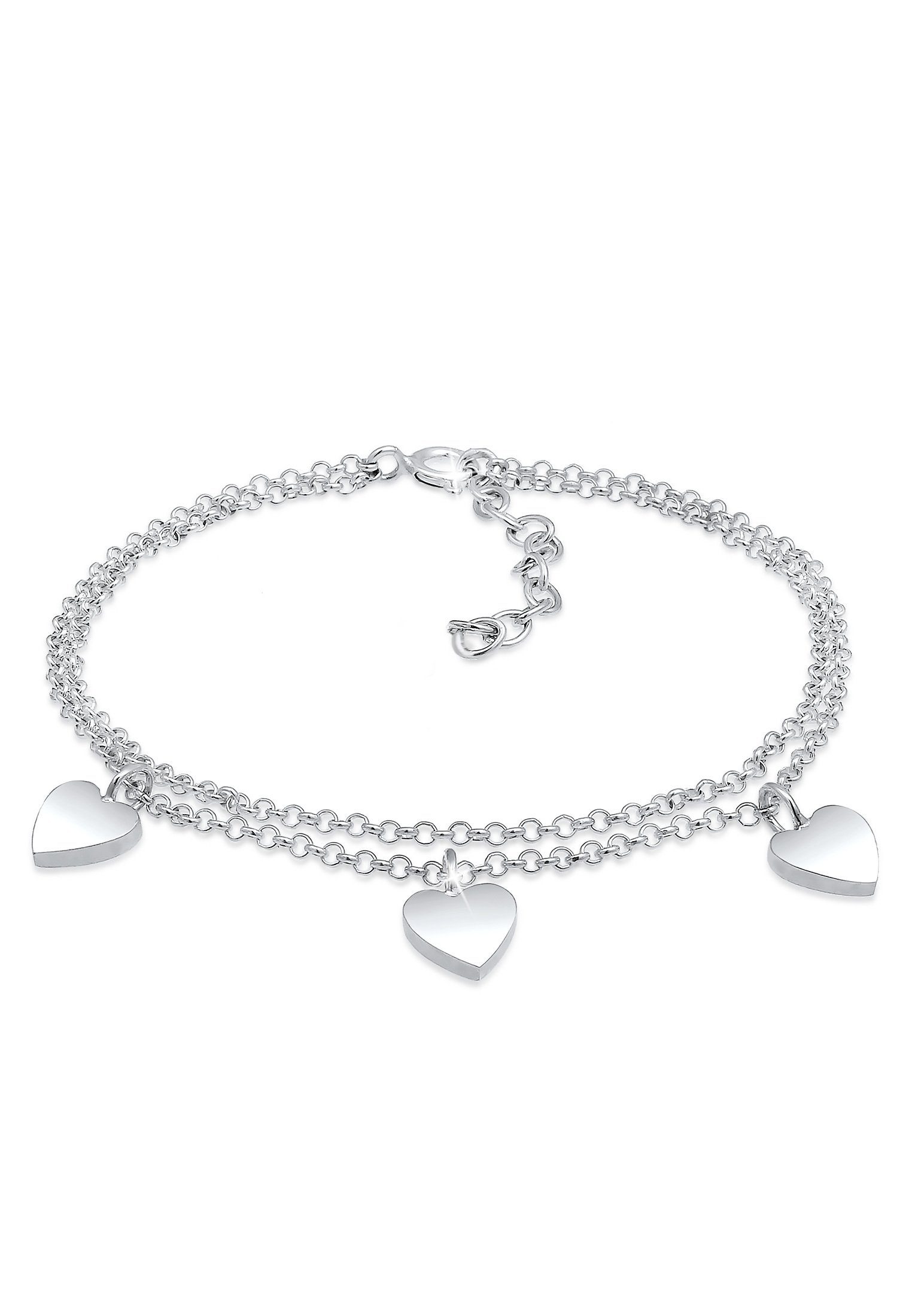 Armband Layer Herz 925 Sterling Silber