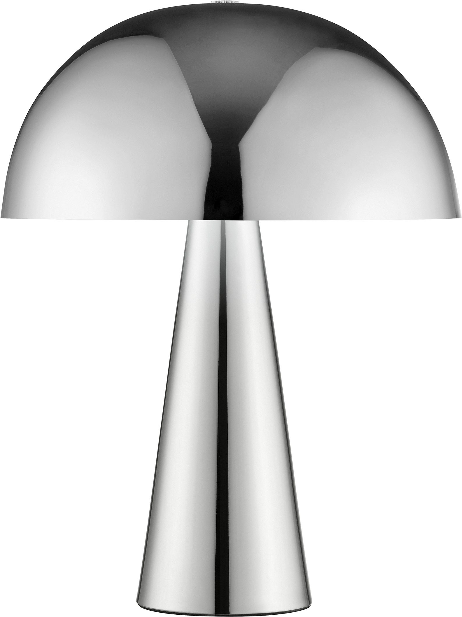 Brilliant Tischleuchte Sigrun, ohne Leuchtmittel, Pilz Tischleuchte, 33 cm, Ø 25 cm, E14, max. 20 W, Metall, chromfarben