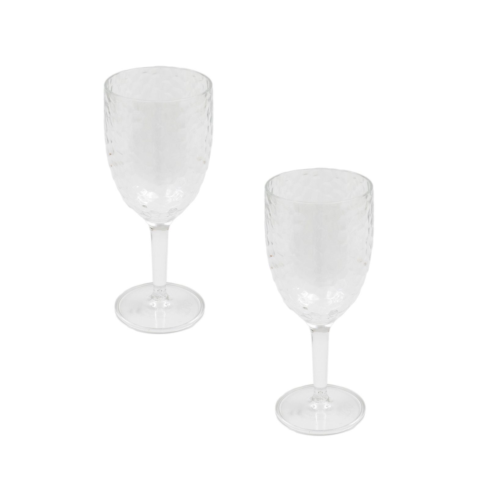 Sektglas Sektglas 2er Set Kunststoff mit Blaseneffekt