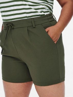 ONLY CARMAKOMA Shorts Kurze Stoff Hose Stretch Bermuda Shorts in Übergröße CARGOLDTRASH 4888 in Grün