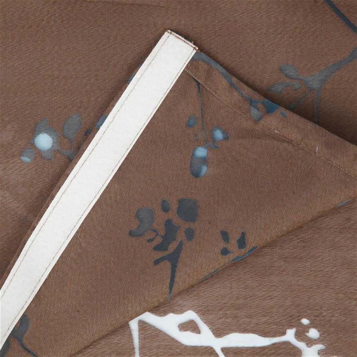 Transparente x Braun-Hellblau Klettband transparent, Bestlivings, 260cm Voile, 60cm mit Vorhang, Schiebegardine St), (BxL), Klettband (3
