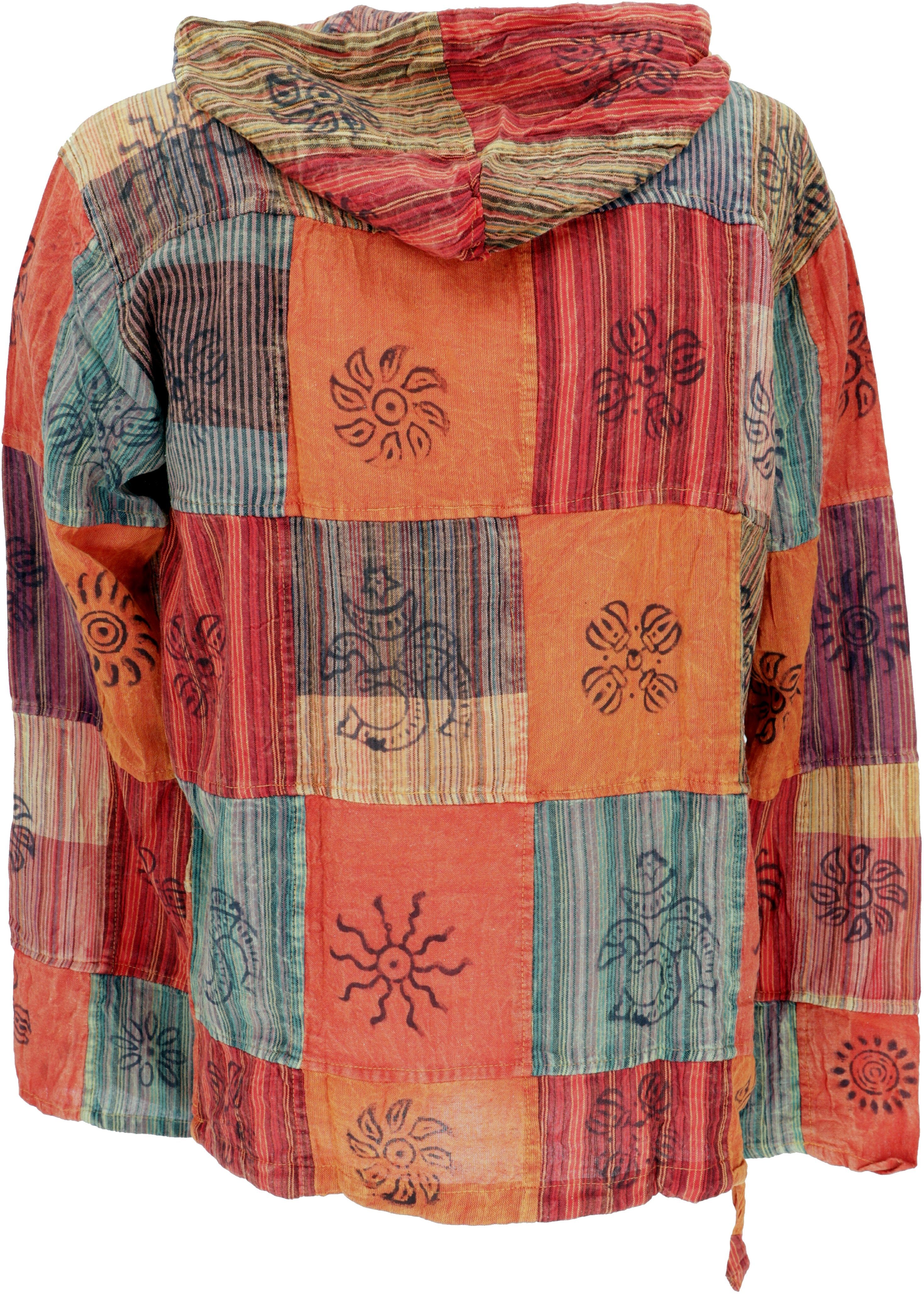 Guru-Shop Hemd & Shirt Yoga Hemd, Goa Hemd, Unikat Patchwork.. Hippie, Ethn günstig online kaufen