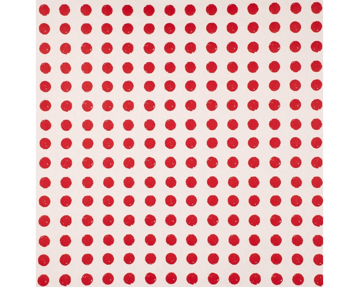 Thumbnail - Prestigious Textiles Stoff Panama Dekostoff Baumwollstoff Pop Flame Punkte weiß rot 140cm Breite, pflegeleicht