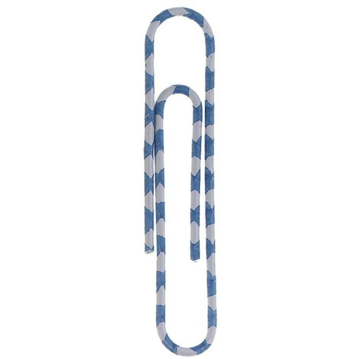 ALCO Büroklammer Briefklammer Zebra kunststoffüberzogen 50mm weiß-blau VE=100 Stück