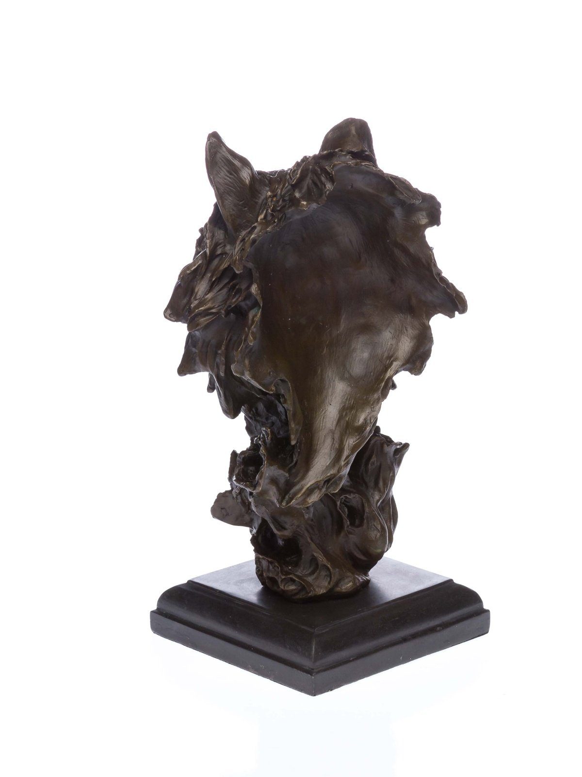 Wolf Bronze Bronzeskulptur Figur Antik-Stil Büste Aubaho Skulptur Kunst Skulptur 37cm