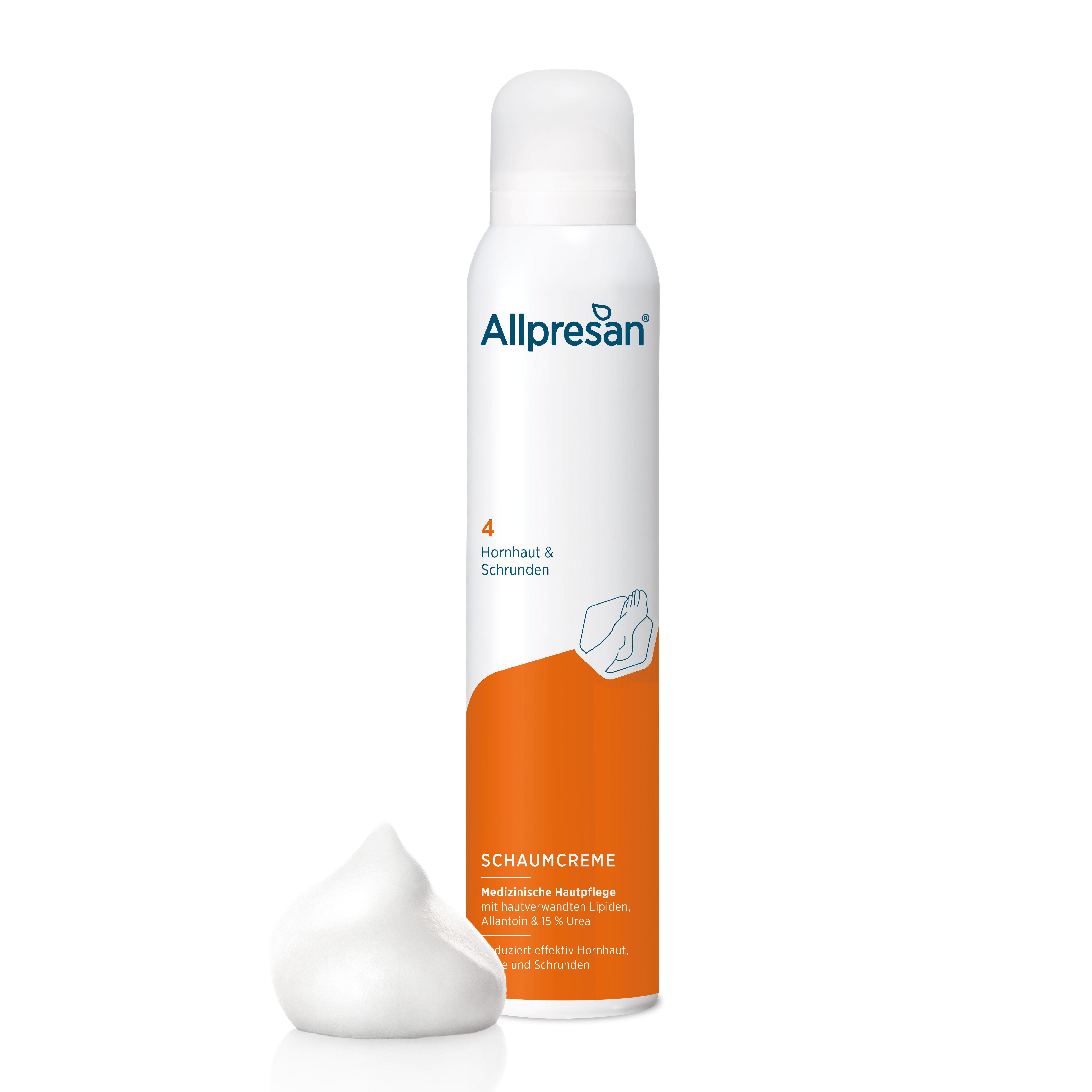 Allpresan Fußschaum Allpresan Fuß spezial Nr. 4 Hornhaut und Schrunden -Produkt wählbar- Mit Milchsäure und 15% Urea, 1-tlg., Medizinische Fußpflege mit biomimetischen (hautverwandten) Lipiden