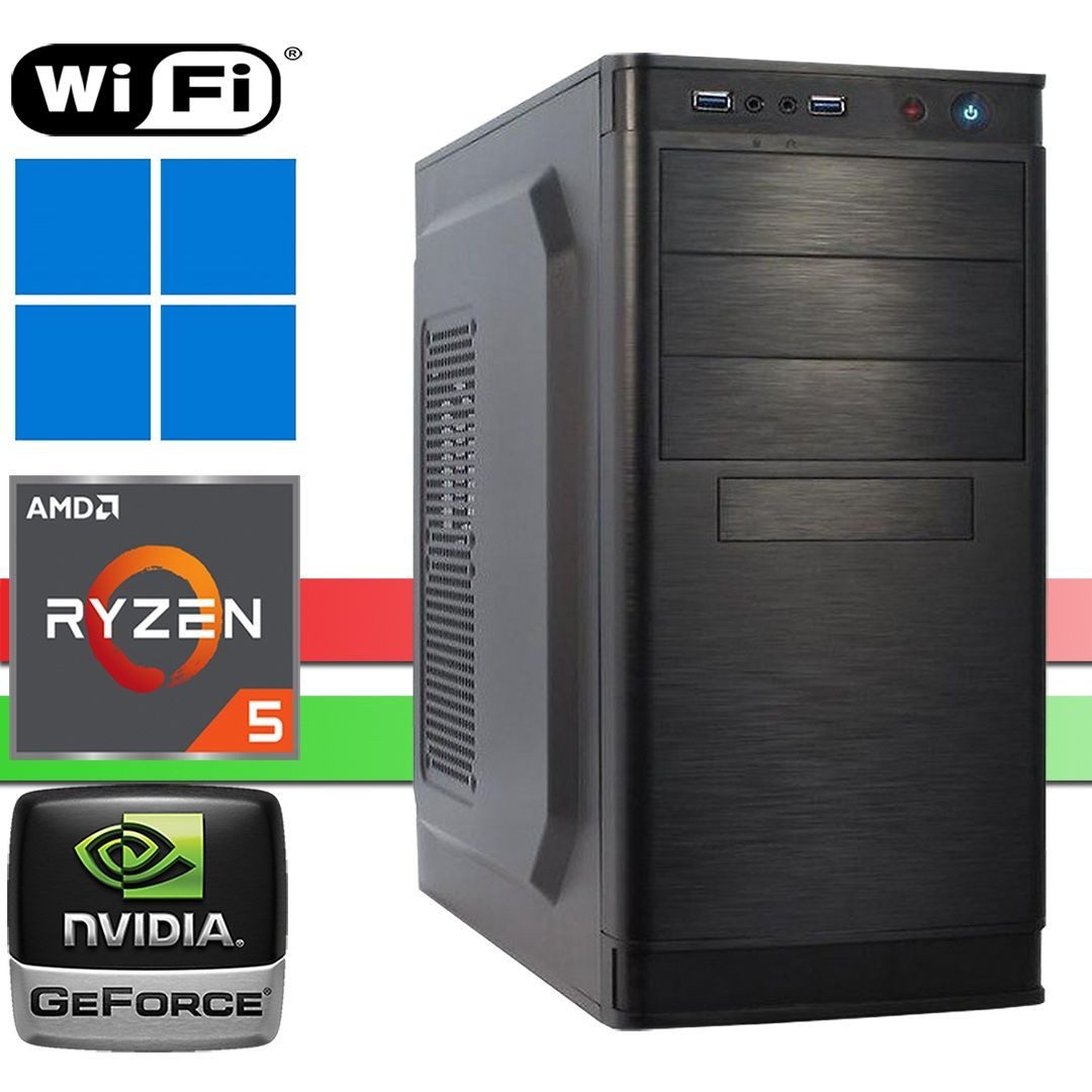 X-HARDWARE X-Power Computer 5500, 32GB RAM, GT 1030, 1000GB SSD + bis zu 4TB HDD Business-PC (AMD Ryzen 5 5500, Nvidea GeForce GT 1030, 32 GB RAM, 0 GB HDD, 1000 GB SSD, Luftkühlung, Windows 11 Professional)