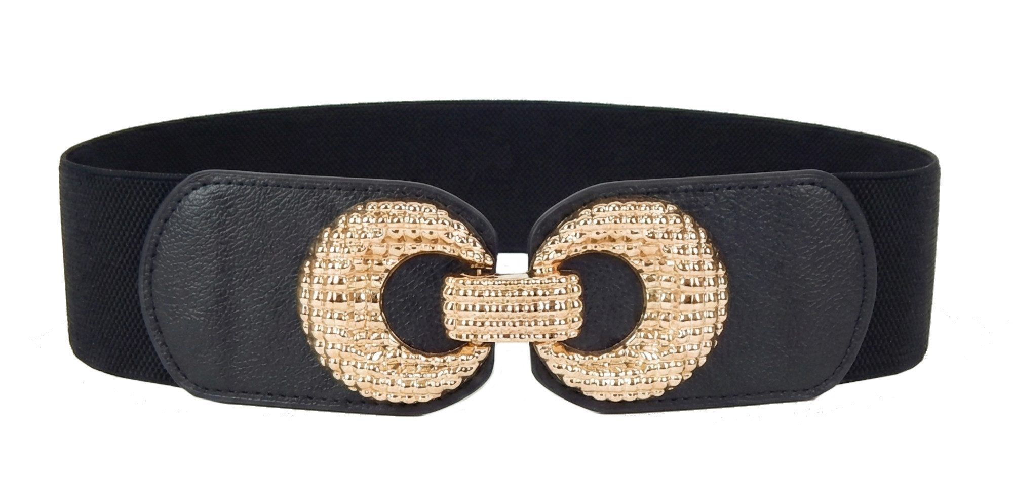 Ella Jonte Stretchgürtel Eleganter Taillengürtel mit goldfarbener Statement günstig online kaufen