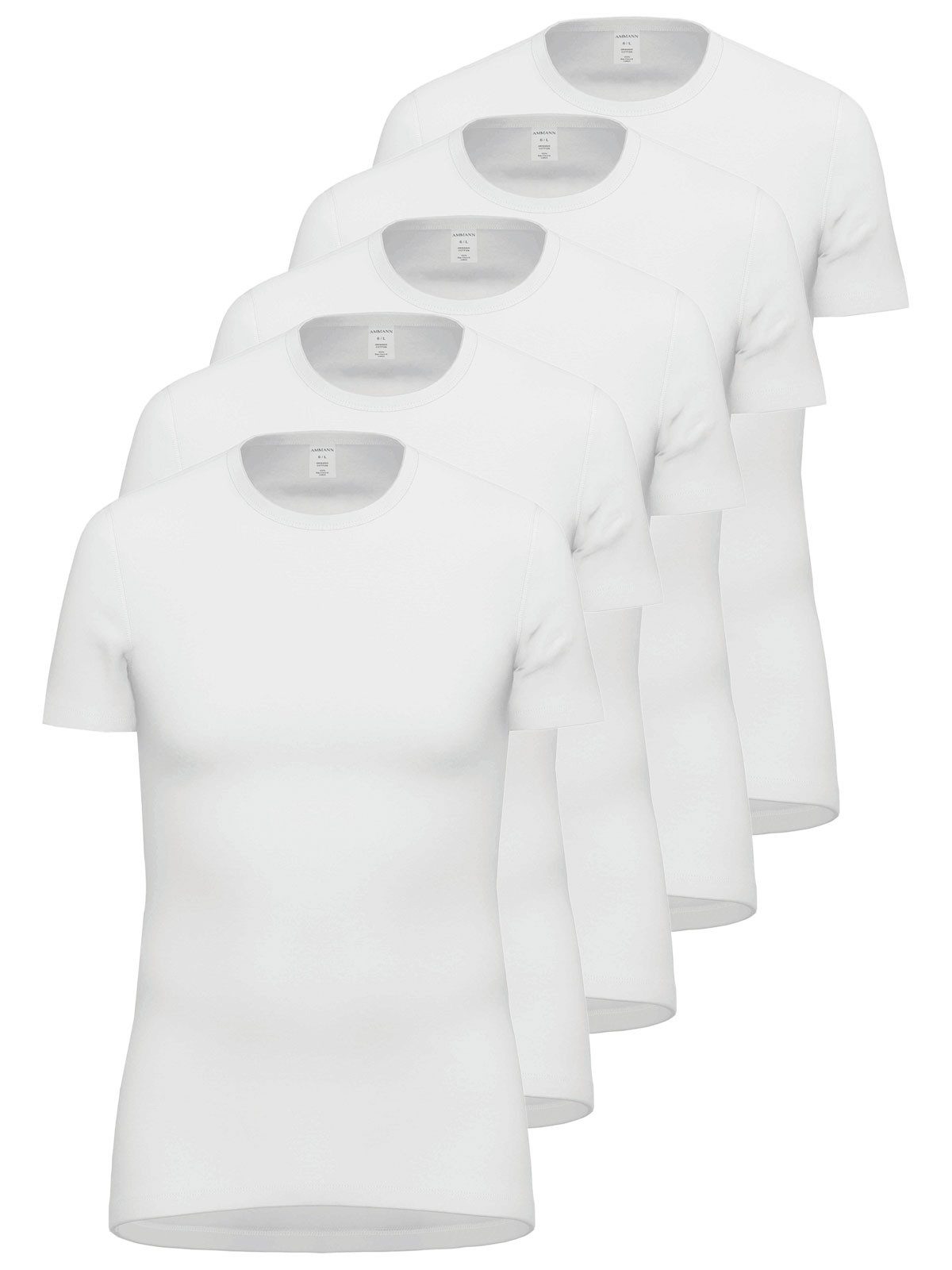 Ammann Unterziehshirt 5er Pack Shirt 1/2 Arm Day Classic / Feinripp (Packung, 5-St) nachhaltig