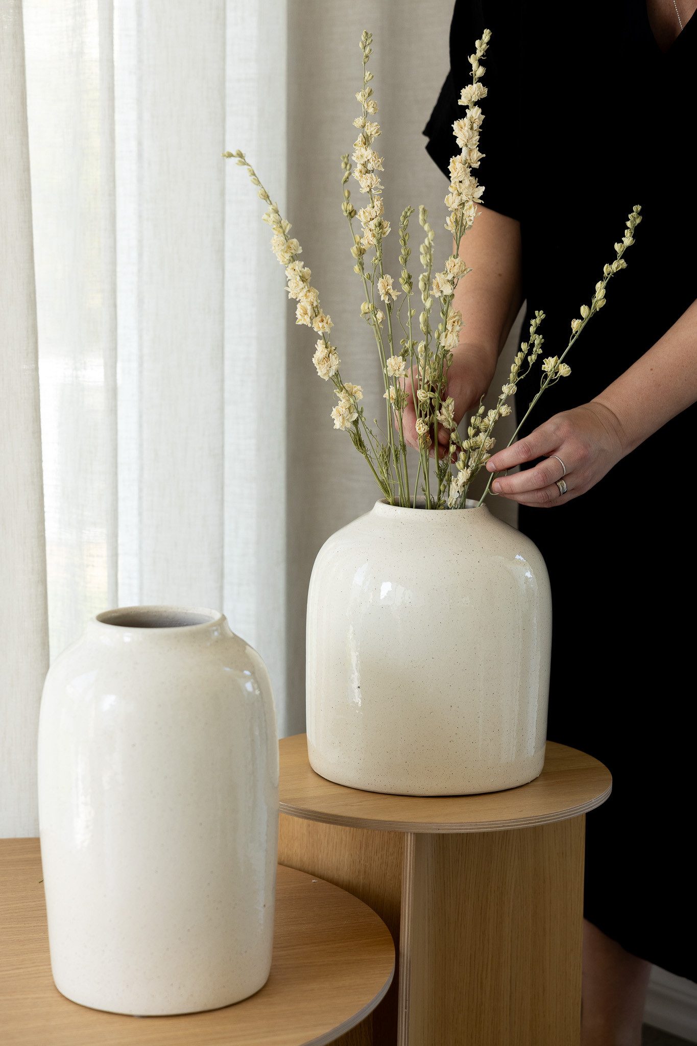 Storefactory Scandinavia Dekovase Vase DOMSJÖ L natur weiß, Ø21x25cm