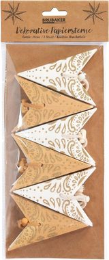BRUBAKER Papiersterne 6 Weihnachtssterne - 20 cm Faltsterne Weihnachten - Papier Sterne, Großer Christbaumschmuck für Weihnachtsbaum und Fenster Dekoration