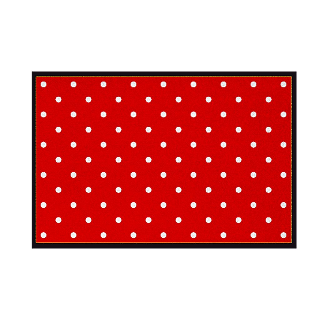 Alltagszauber Fußmatte POLKA DOT rot oder blau mit weißen Punkten - 3 Größen zur Auswahl, Höhe: 5 mm
