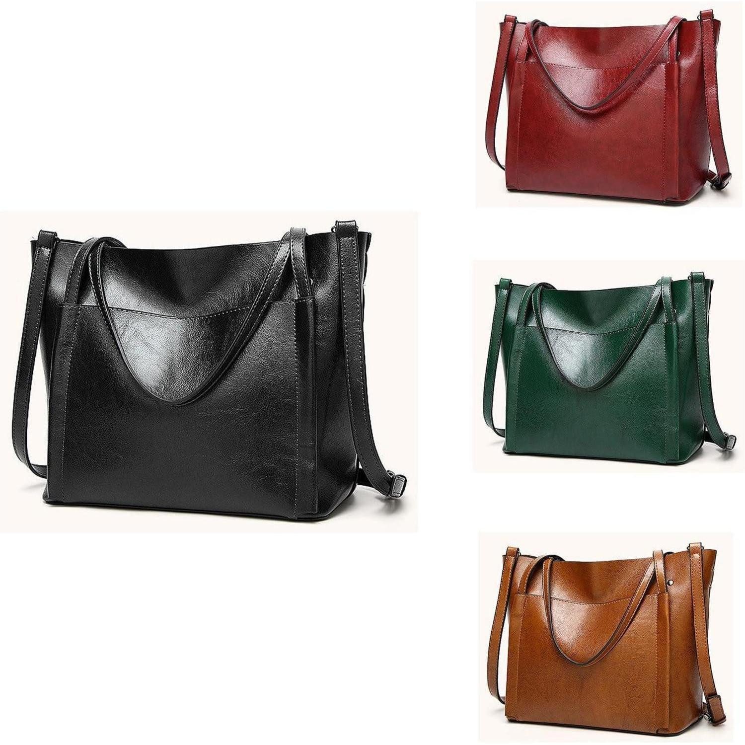 LuxusKollektion Shopper Damen Groß Shopper Tasche PU-Leder Schulterriemen Eimer Umhängetasche