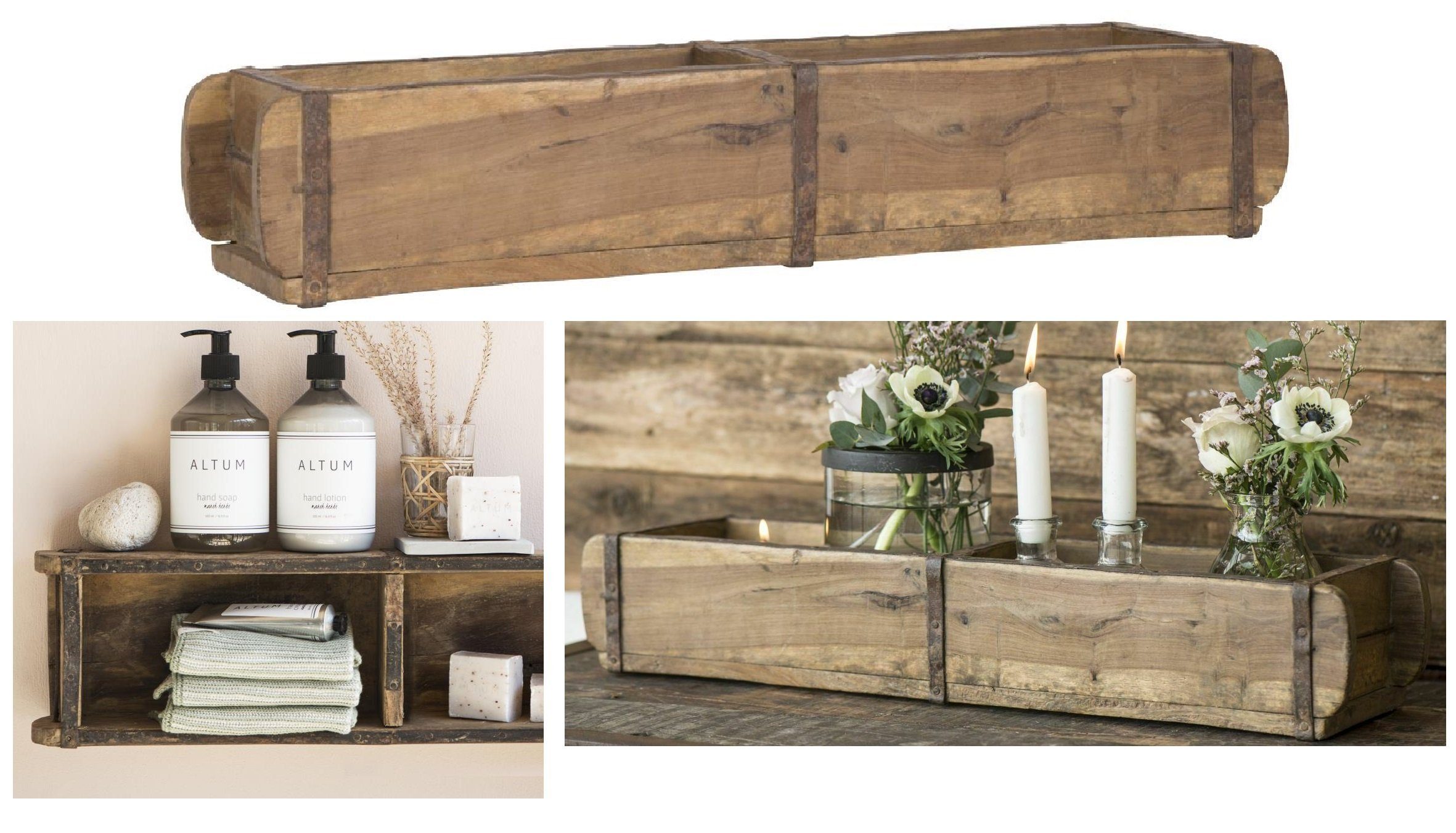 Ib Laursen Holzkiste Ib Laursen - Ziegelform Unika doppelt alte Backsteinform 2356-00 Holz