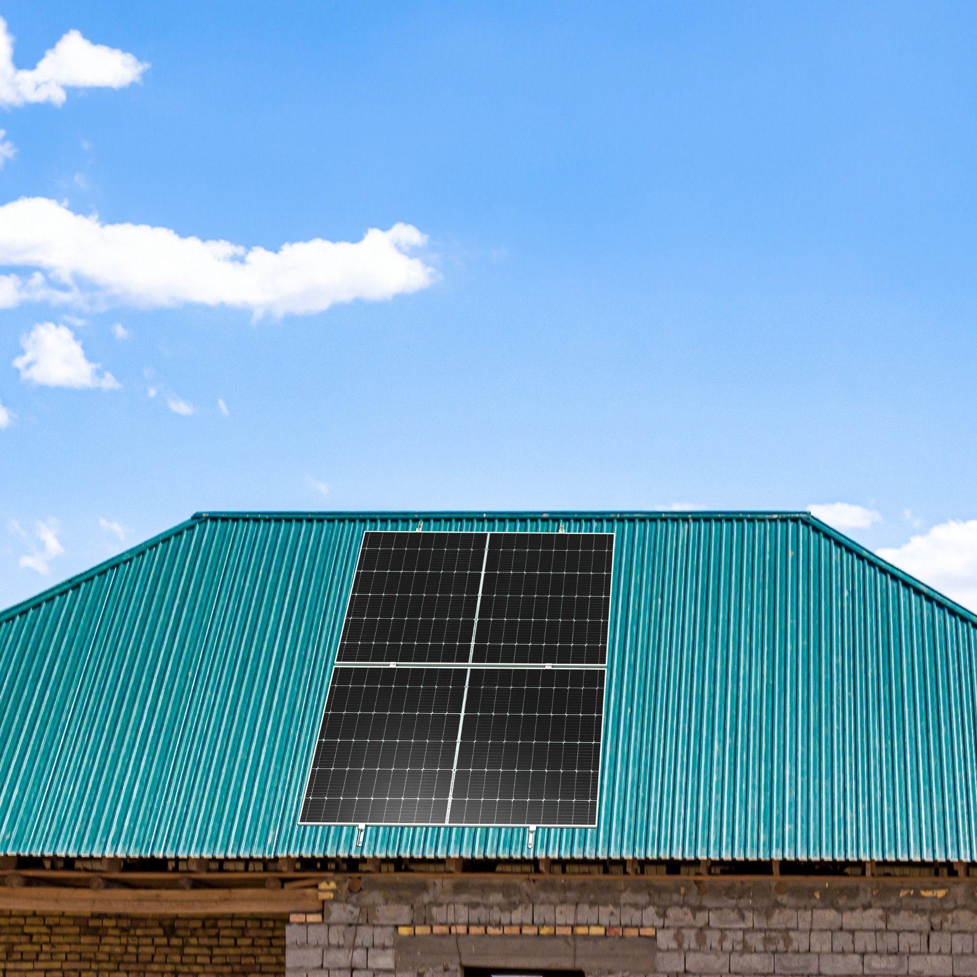 NuaSol Solarmodul-Halterung Trapezblechdach-Montageset Kurzprofil 20 cm