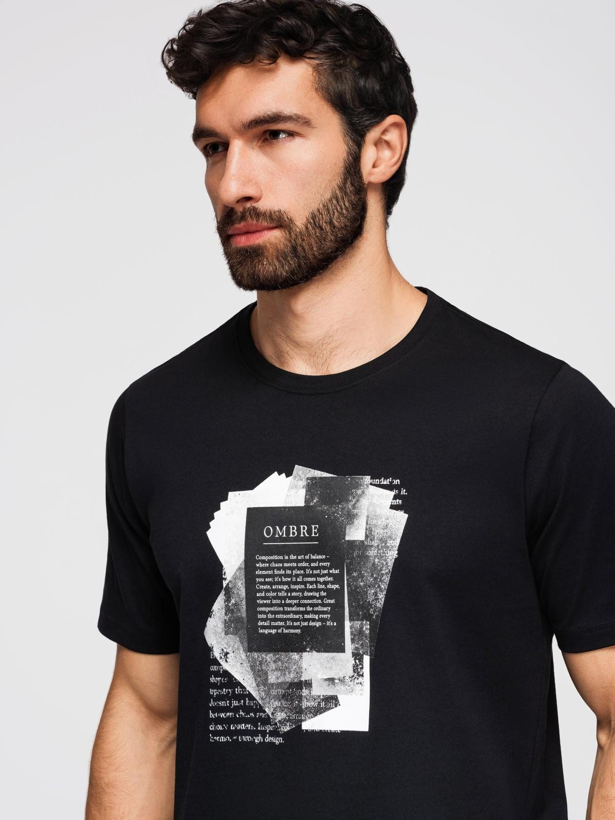 OMBRE Print-Shirt Herren-T-Shirt aus der Ombre-Linie