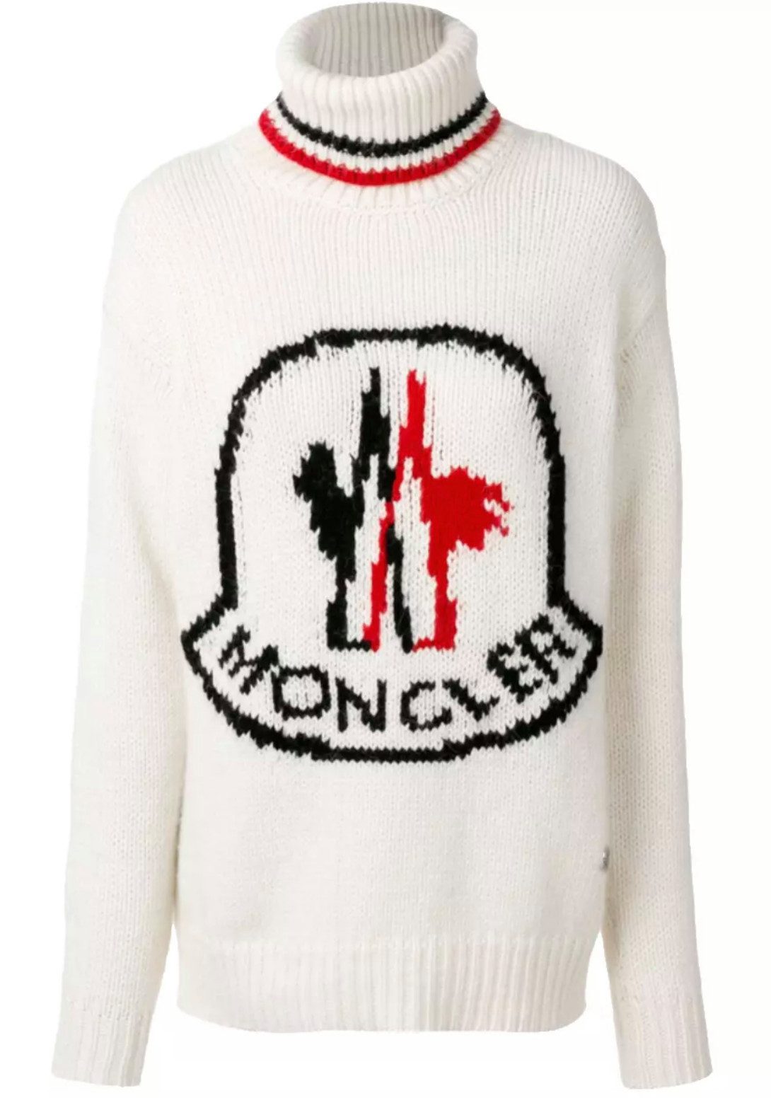 MONCLER Kaschmirpullover Gamme Rouge Unisex Rollkragenpullover aus Kaschmir Handgestrickt