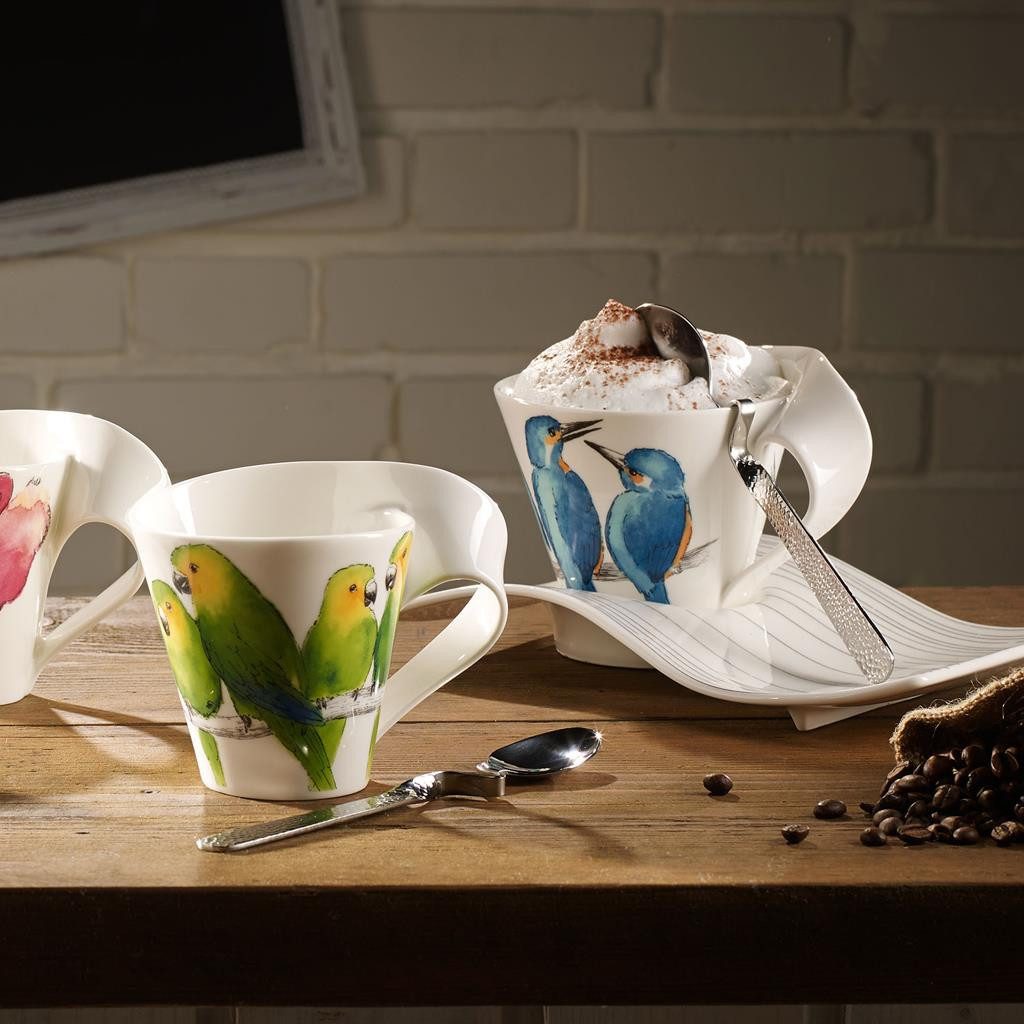 Villeroy & Boch Becher NewWave Caffè Becher mit Henkel 300 ml, 1-tlg., Porzellan