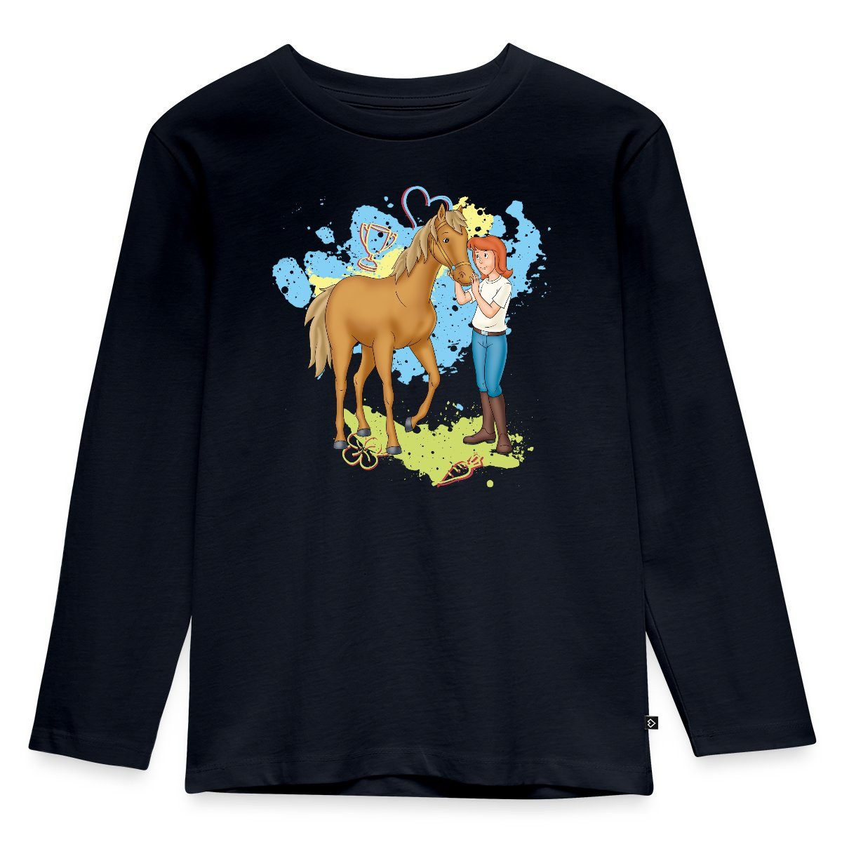 Spreadshirt T-Shirt Bibi Und Tina Pferd Amadeus Kinder Premium Langarmshirt (1-tlg)