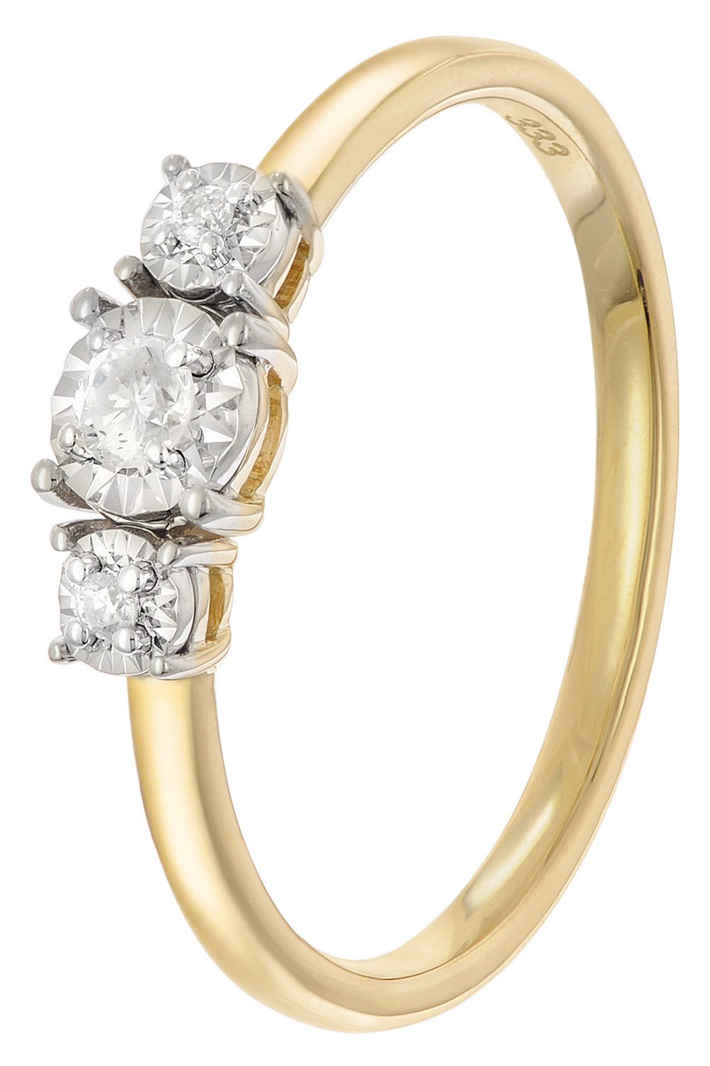 Glizz Goldring Diamantring Gold 333/8K