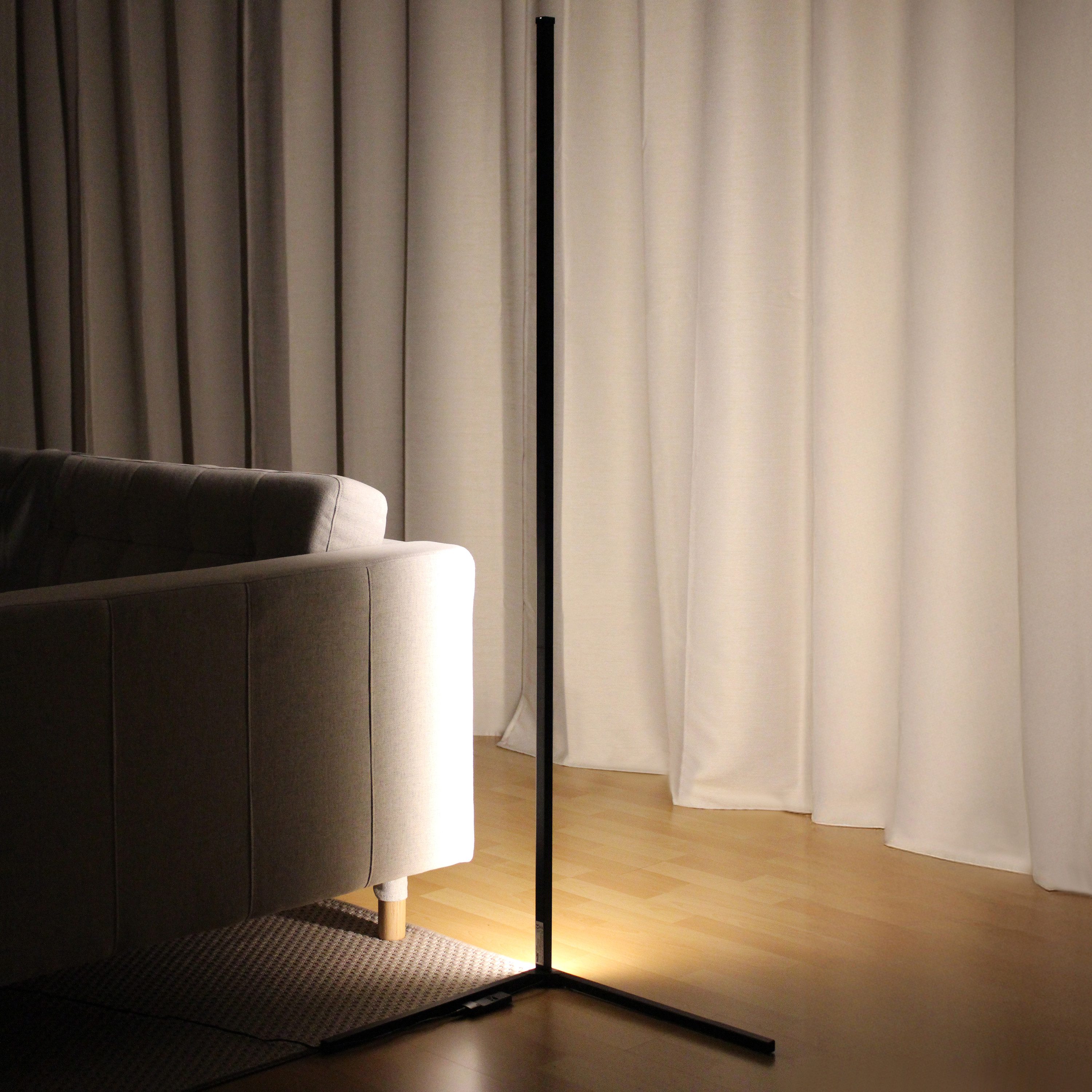 MeLiTec LED Stehlampe Smart Home Eck-Stehleuchte RGBW "CoLiBri", warmweiß