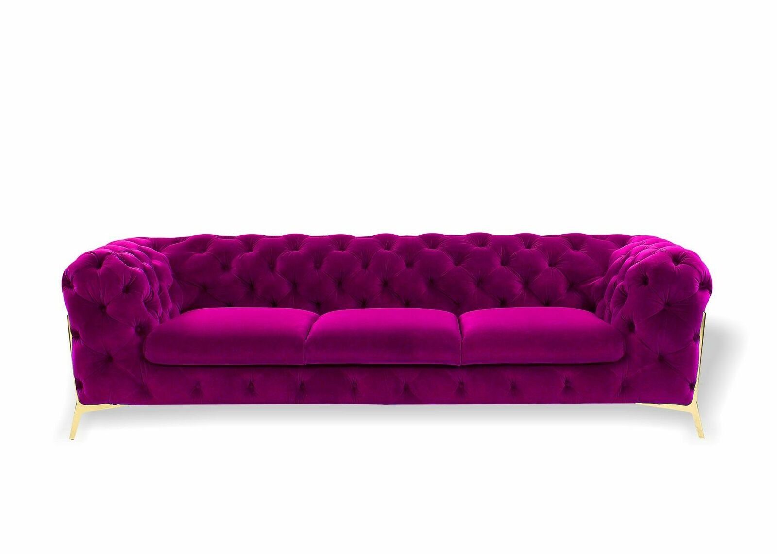 JVmoebel Sofa, Sofa 3 Sitzer Design Sofas Polster Couchen Leder Relax Sitz Möbel Lila