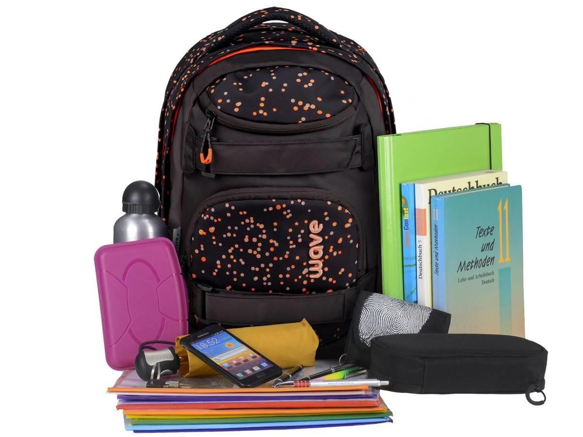 Wave Schulrucksack "Infinity Move" Set für Mädchen Jungen Teenager, Schultasche, ab 5. Klasse, weiterführende Schule