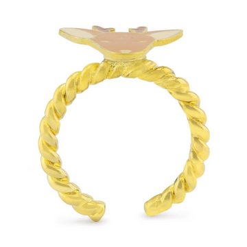 Monkimau Fingerring Hirsch Ring vergoldet (Packung), 18 Karat vergoldet