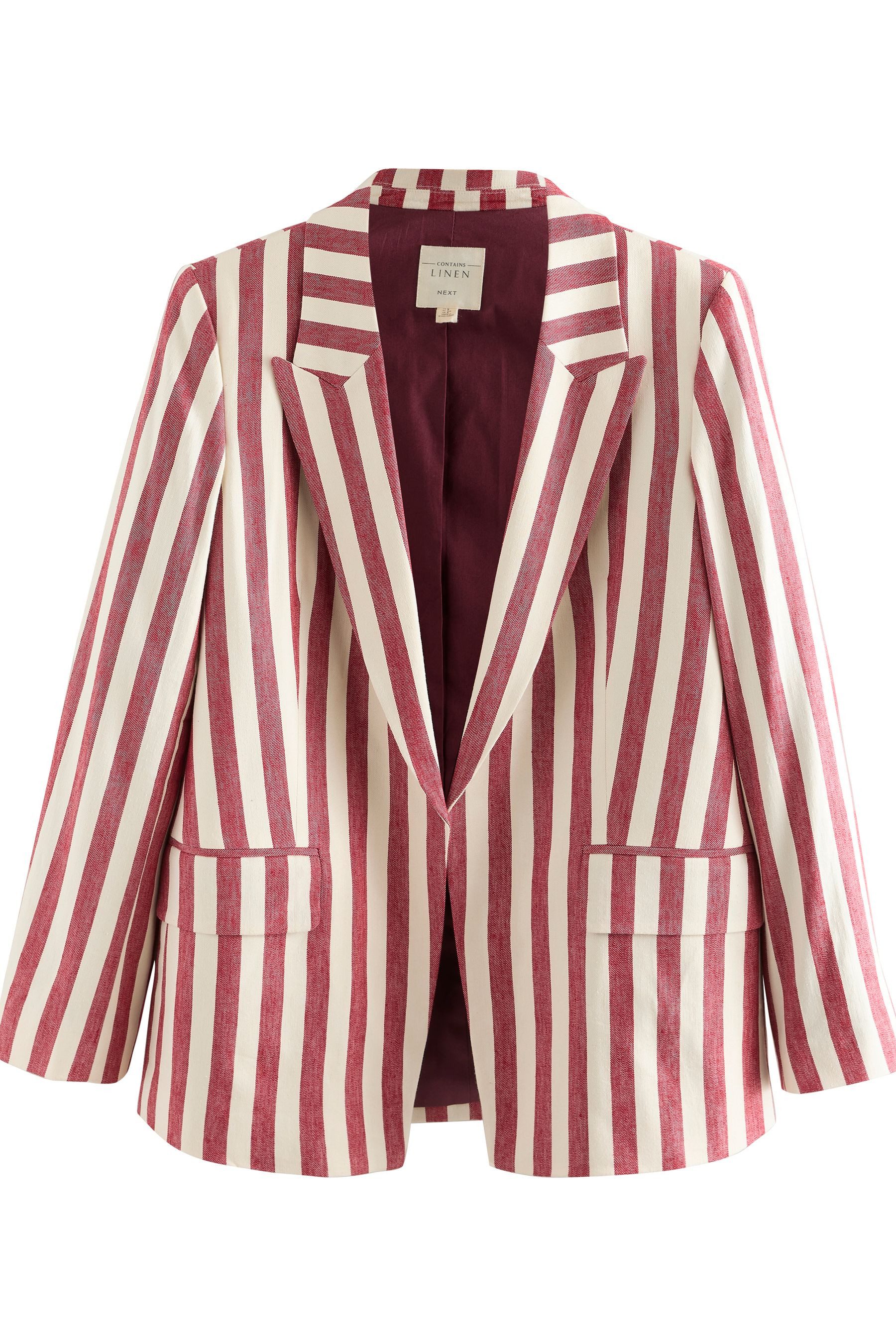 Next Jackenblazer Gestreifter Blazer mit Leinen günstig online kaufen