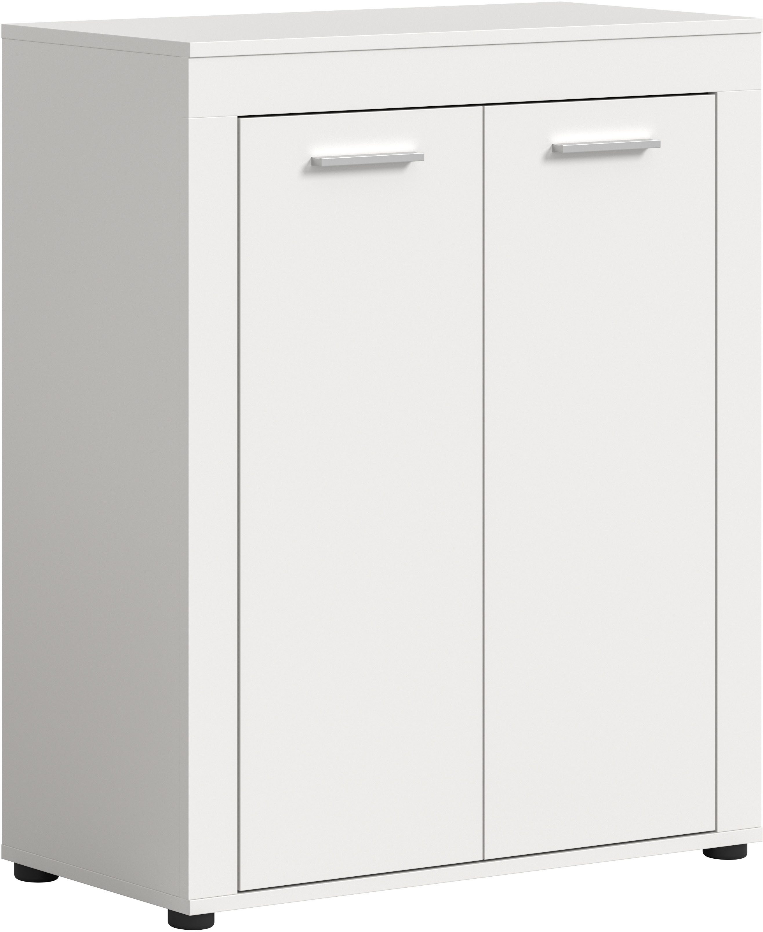 OTTO home Schuhschrank AOSTA, Höhe 95cm, 2 Türen, 3 Einlegeböden, 4 Fächer (in verschiedenen Farbausführungen erhältlich, individuell kombinierbar) Kommode, Schrank, Sideboard, Flurkommode, Anrichte, Garderobenschrank