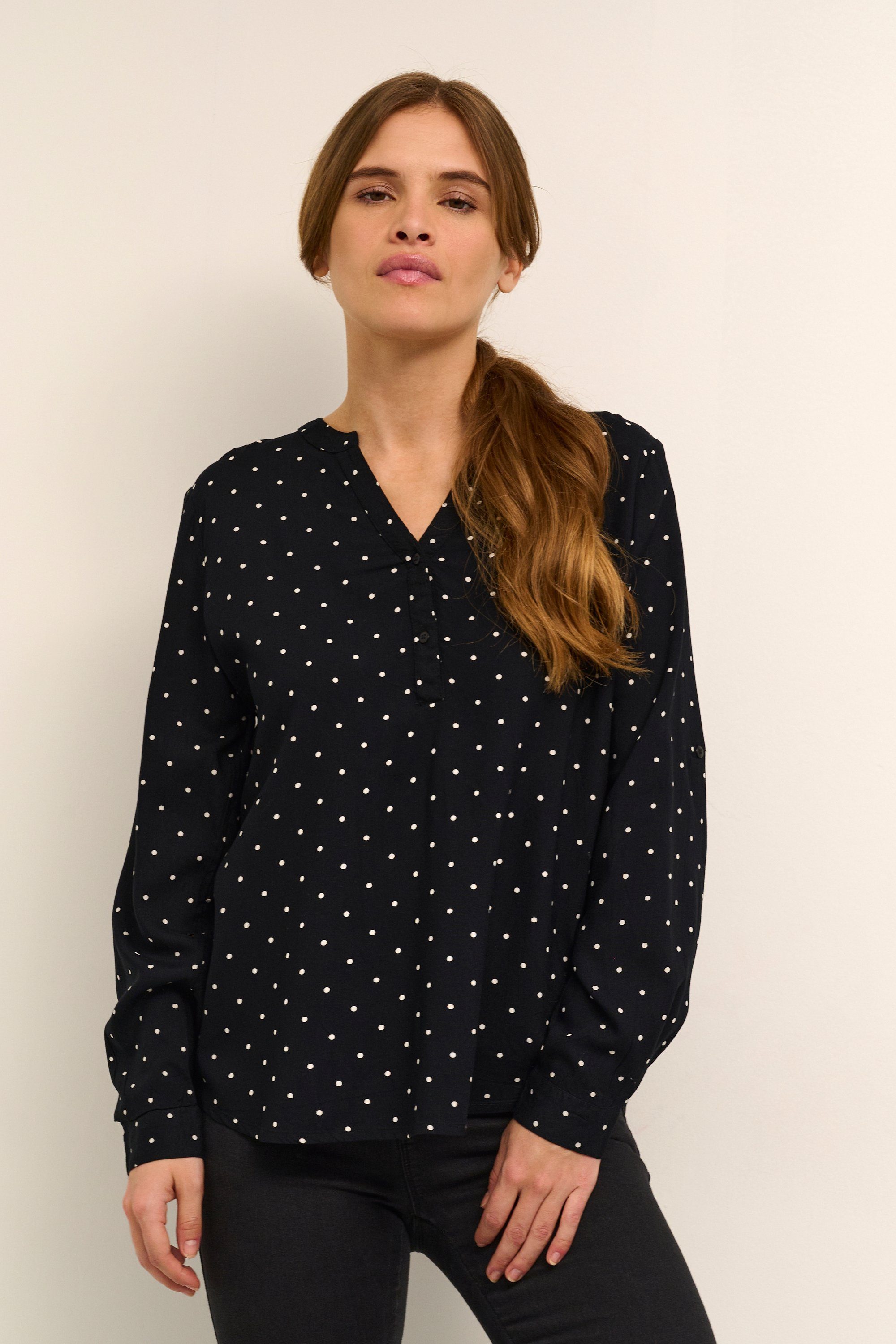 KAFFE Langarmbluse Langarm-Bluse KAjoyce