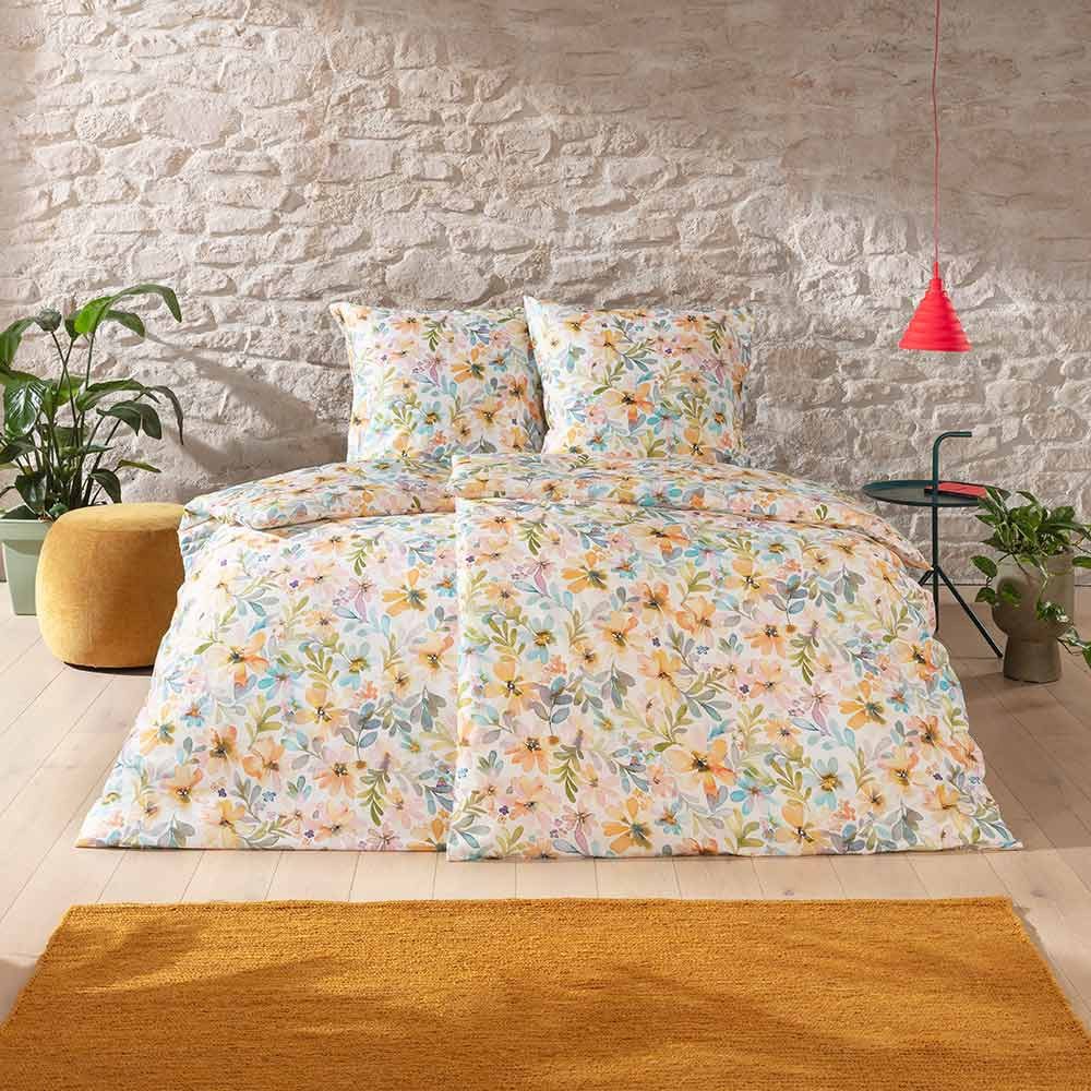 Estella Bettwäsche Isla, Mako-Satin, 3 teilig, Feinster Mako-Satin aus 100% Baumwolle