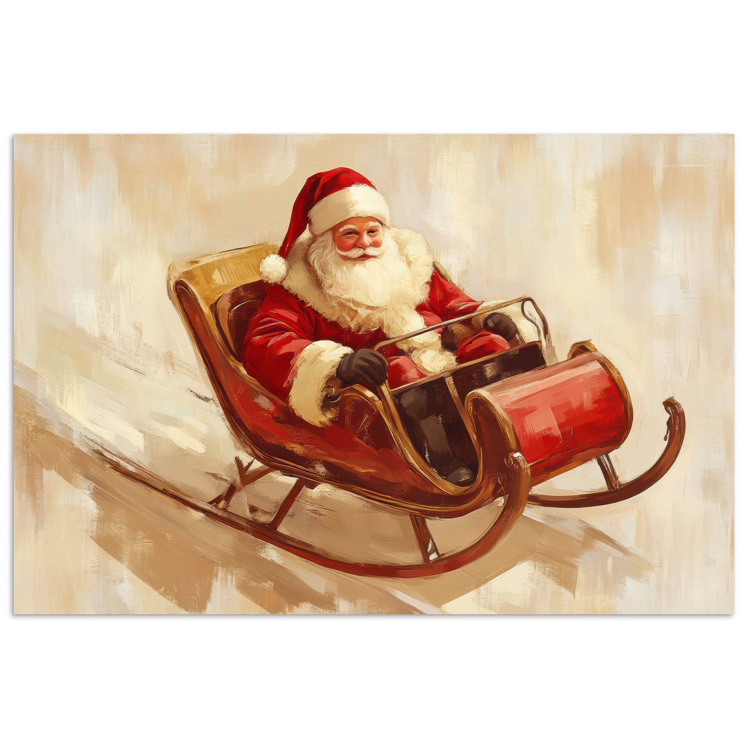 MuchoWow Poster Weihnachten - Schlitten - günstig online kaufen